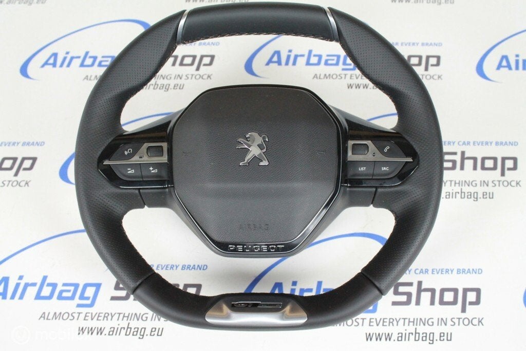 Stuur + airbag leder Peugeot 5008 (2016-heden), Gebruikt, Ophalen of Verzenden