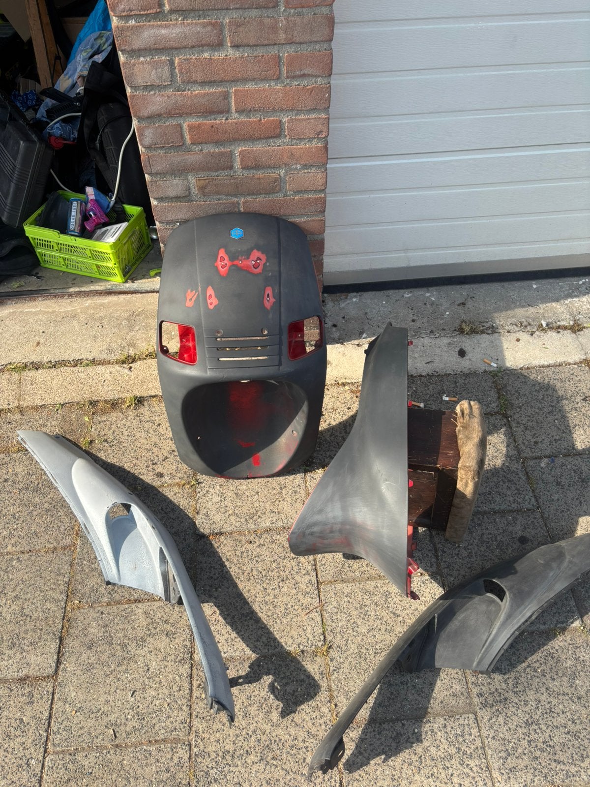 Zip type/fastrider kappenset, Fietsen en Brommers, Brommeronderdelen | Scooters, Ophalen of Verzenden, Gebruikt, Kap, Piaggio