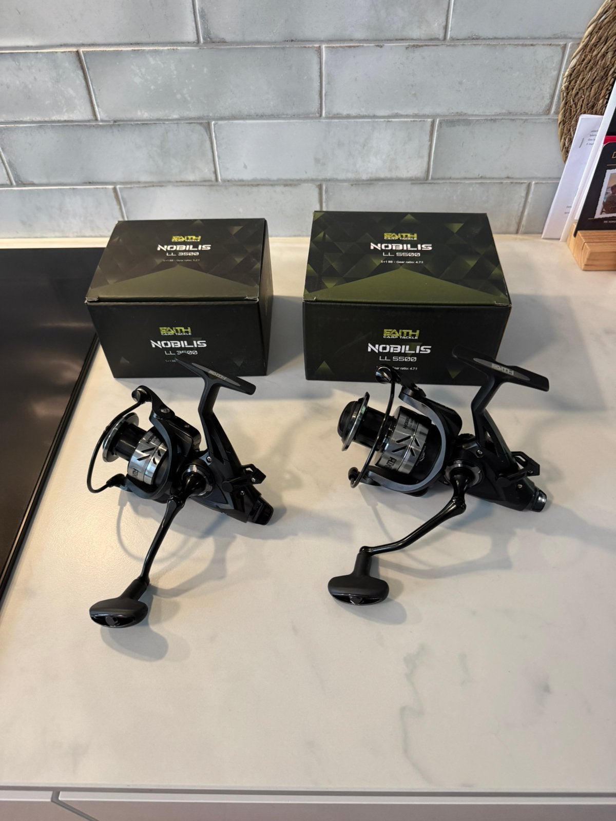 nieuwe faith nobilis 3500 en 5500 baitrunner molens, Ophalen of Verzenden, Nieuw, Molen