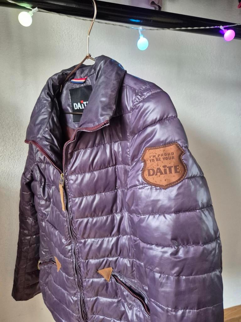 Stijlvolle Daite gewatteerde jas - Maat M, Kleding | Dames, Jassen | Winter, Zo goed als nieuw, Maat 38/40 (M), Paars, Ophalen of Verzenden