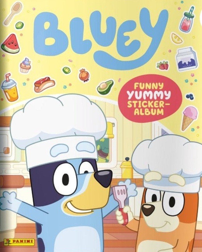 GEZOCHT Bluey Funny Yummy stickers (Panini), Verzamelen, Ophalen of Verzenden, Zo goed als nieuw, Strip of Tekenfilm