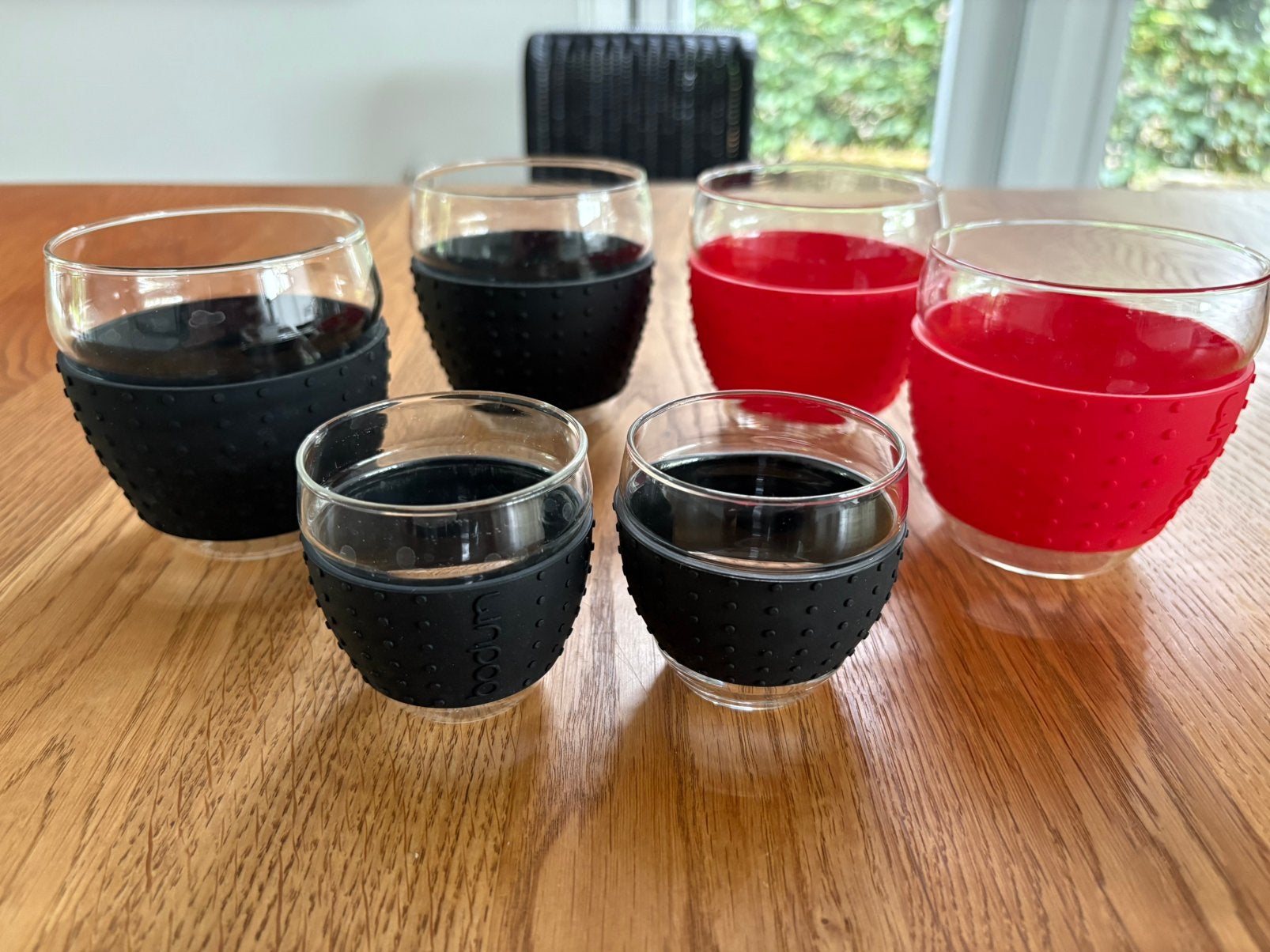 Bodum glazen met siliconen handvat, Pavina, Huis en Inrichting, Keuken | Servies, Glas of Glazen, Ophalen of Verzenden, Overige stijlen