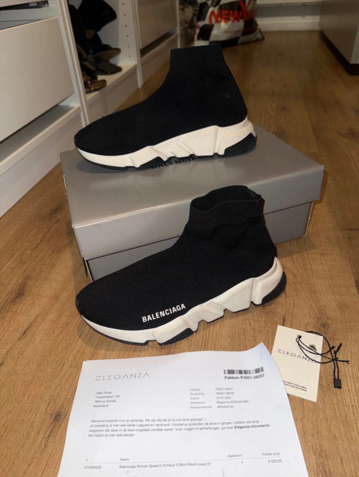 Balenciaga soksneakers 37 orgineel, Ophalen of Verzenden, Zo goed als nieuw, Zwart