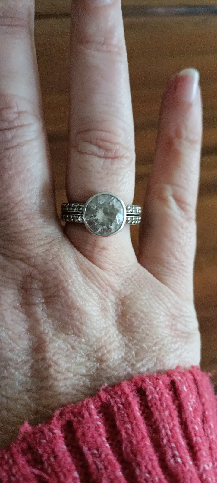 Ti sento zilveren ring met zirkonia maat 56, Ophalen of Verzenden, Zo goed als nieuw, 17 tot 18, Dame