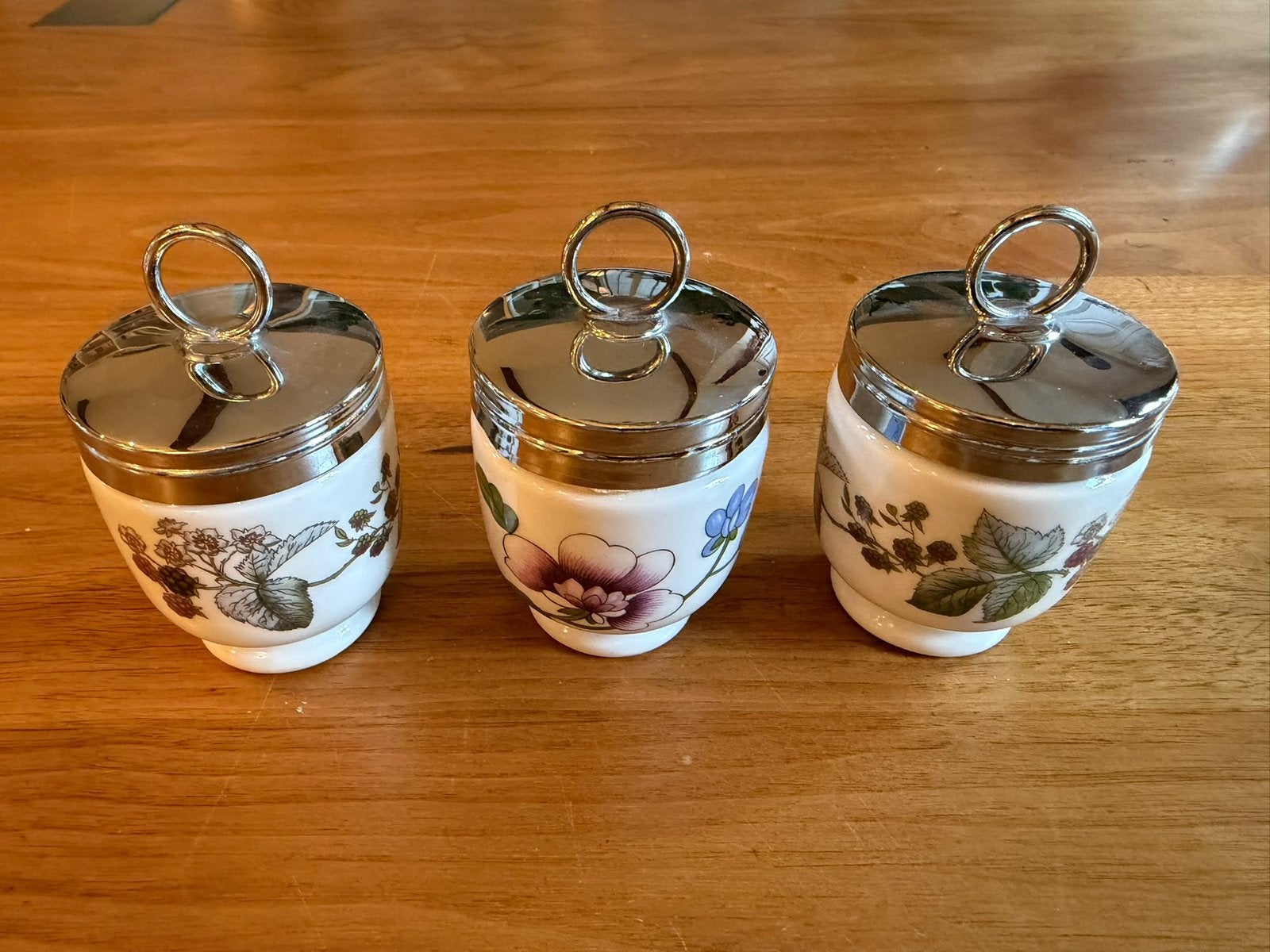 Vintage Set van 3 Royal Worcester Egg Coddlers, Ophalen of Verzenden