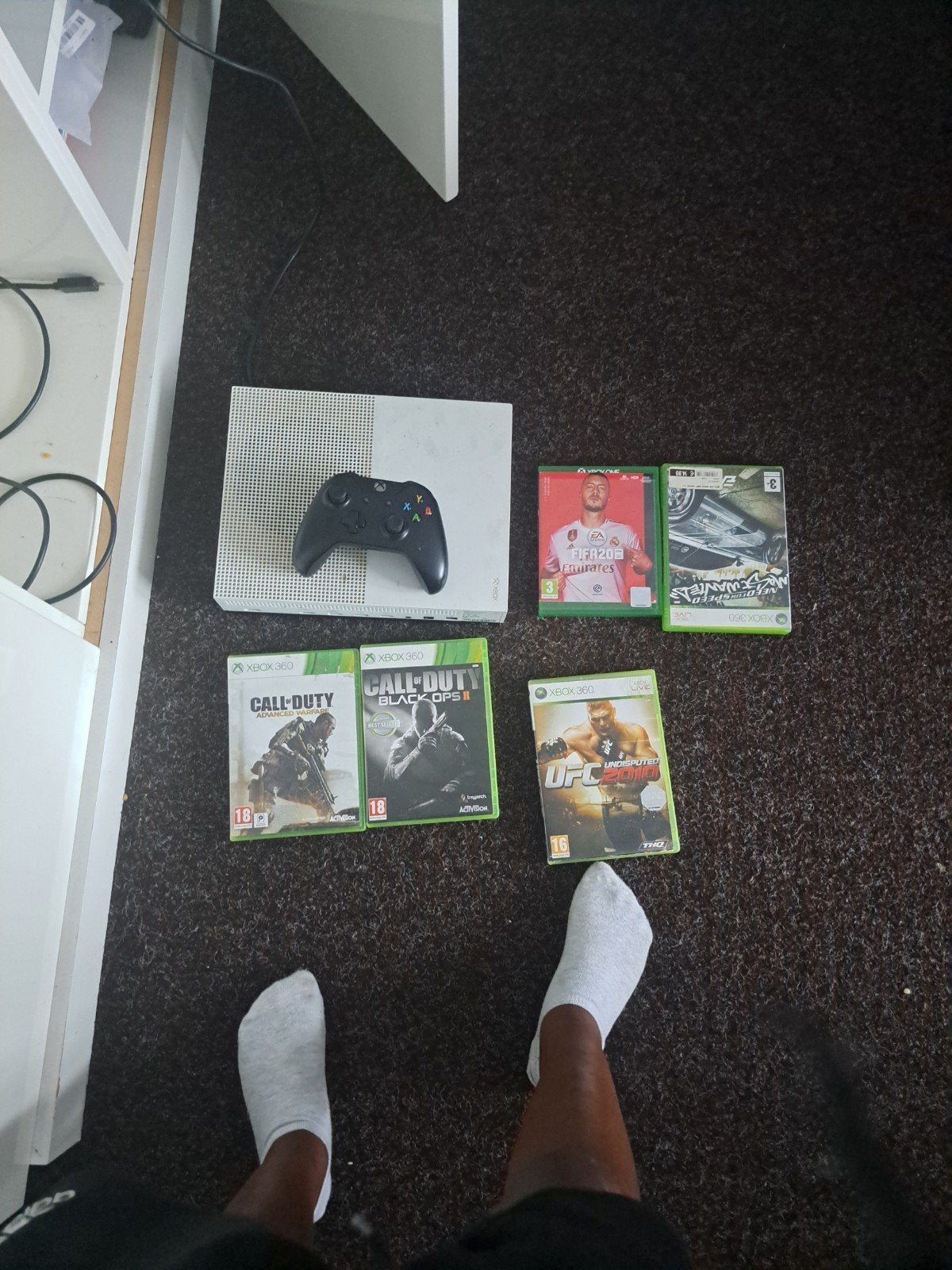 Xbox One S met controller en 5 games, Spelcomputers en Games, Gebruikt, Vanaf 18 jaar, 1 speler, Ophalen of Verzenden