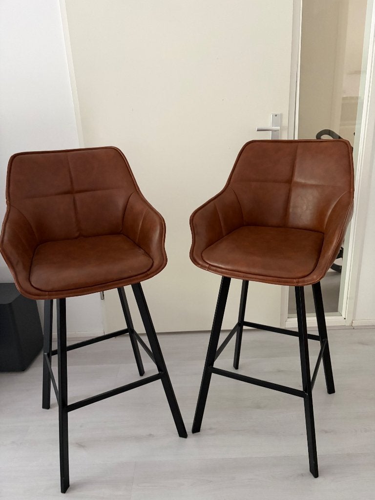 Cognac, leer, krukken, Ophalen, Draaibaar, Zo goed als nieuw, 90 cm of meer