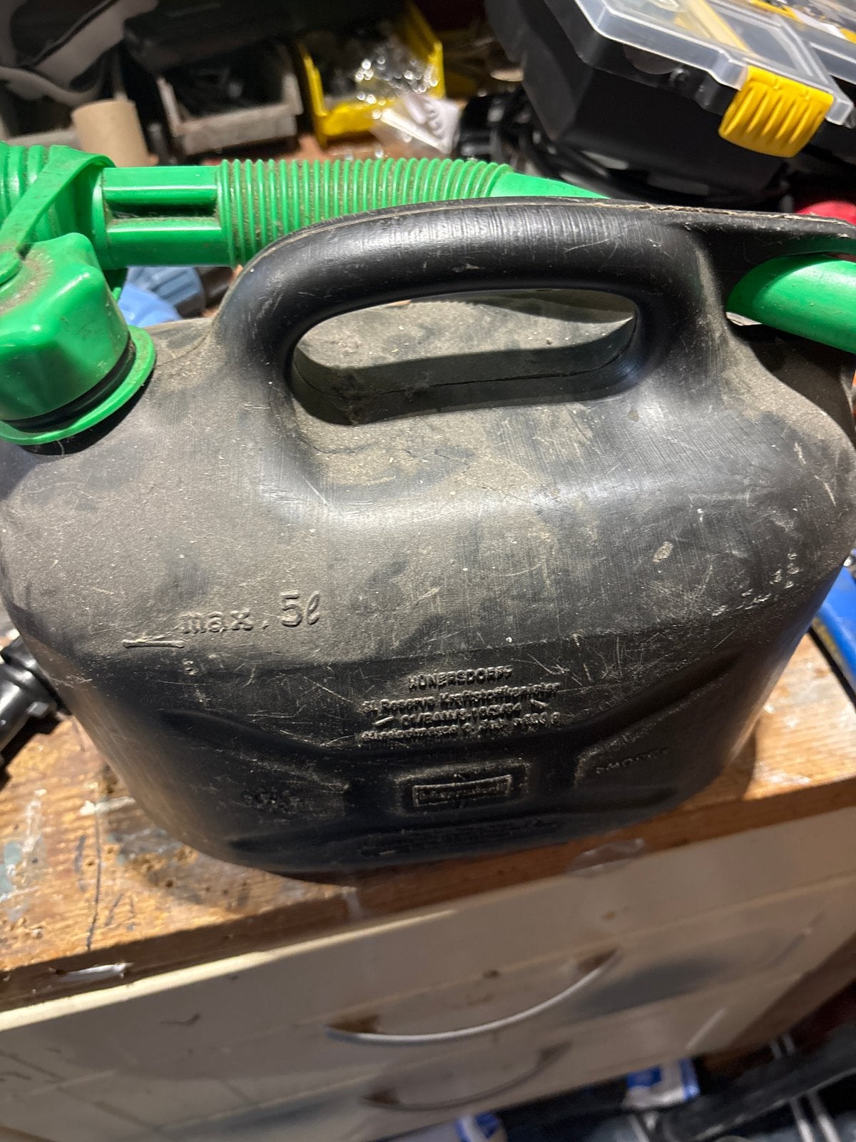 Diesel jerrycan met inhoud., Auto-onderdelen, Ophalen, Gebruikt