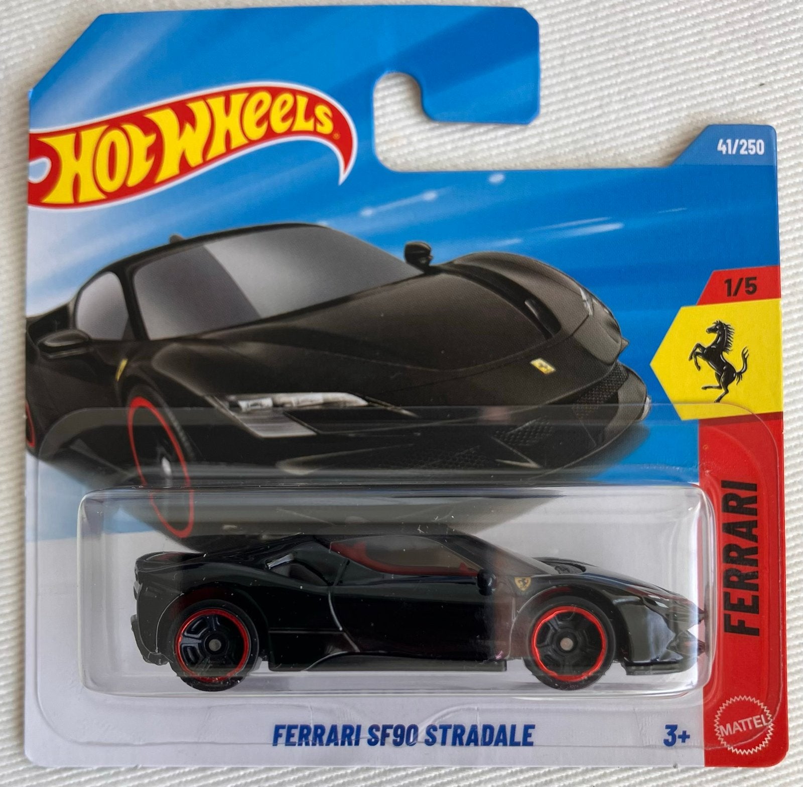 Hot Wheels Ferrari SF90 Stradale zwart, Ophalen of Verzenden, Nieuw, Auto