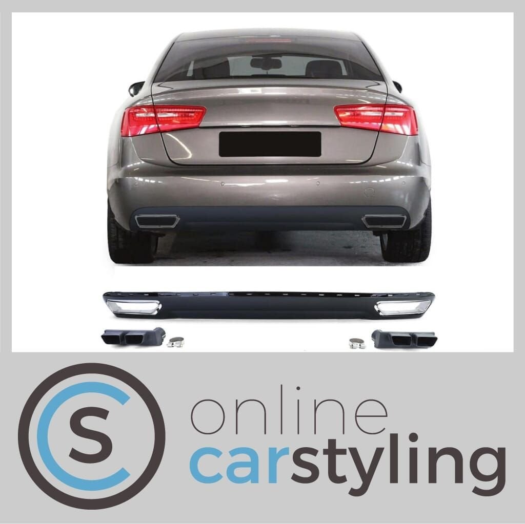 Achterbumper Spoiler Audi A6 C7 Met Dubbele Uitlaat, -, -, Nieuw, Achter