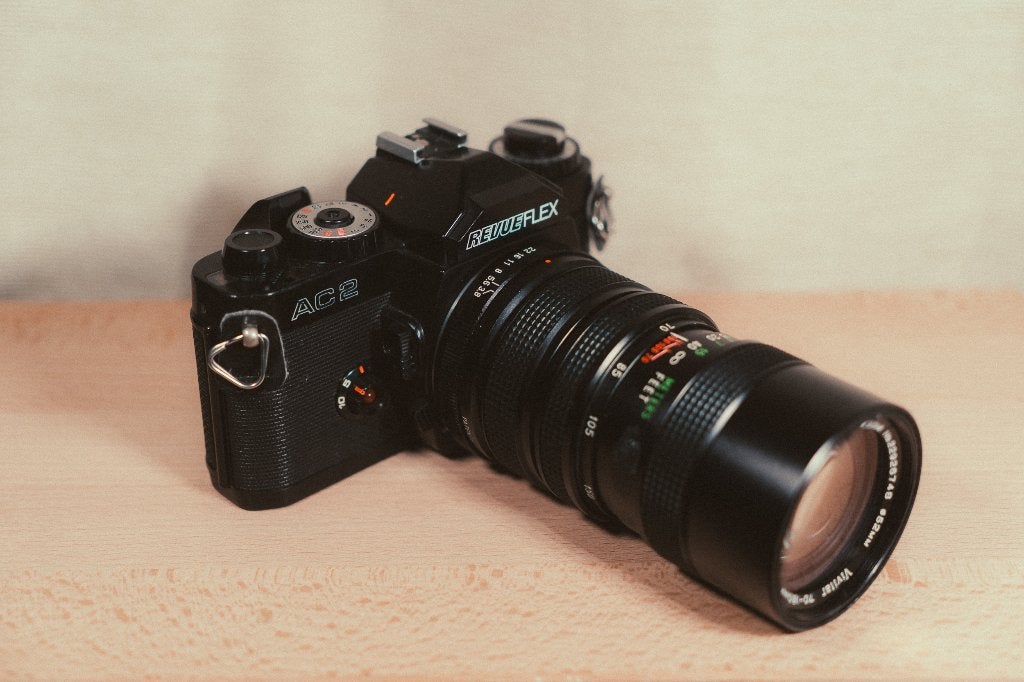 Revueflex AC2 met Vivitar 70-150mm, Pentax K-mount, Ophalen of Verzenden, Gebruikt, Spiegelreflex, Pentax