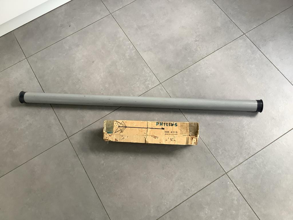 Vintage Philips Diascherm met statief - HK 4115, Ophalen, Handmatig, Gebruikt