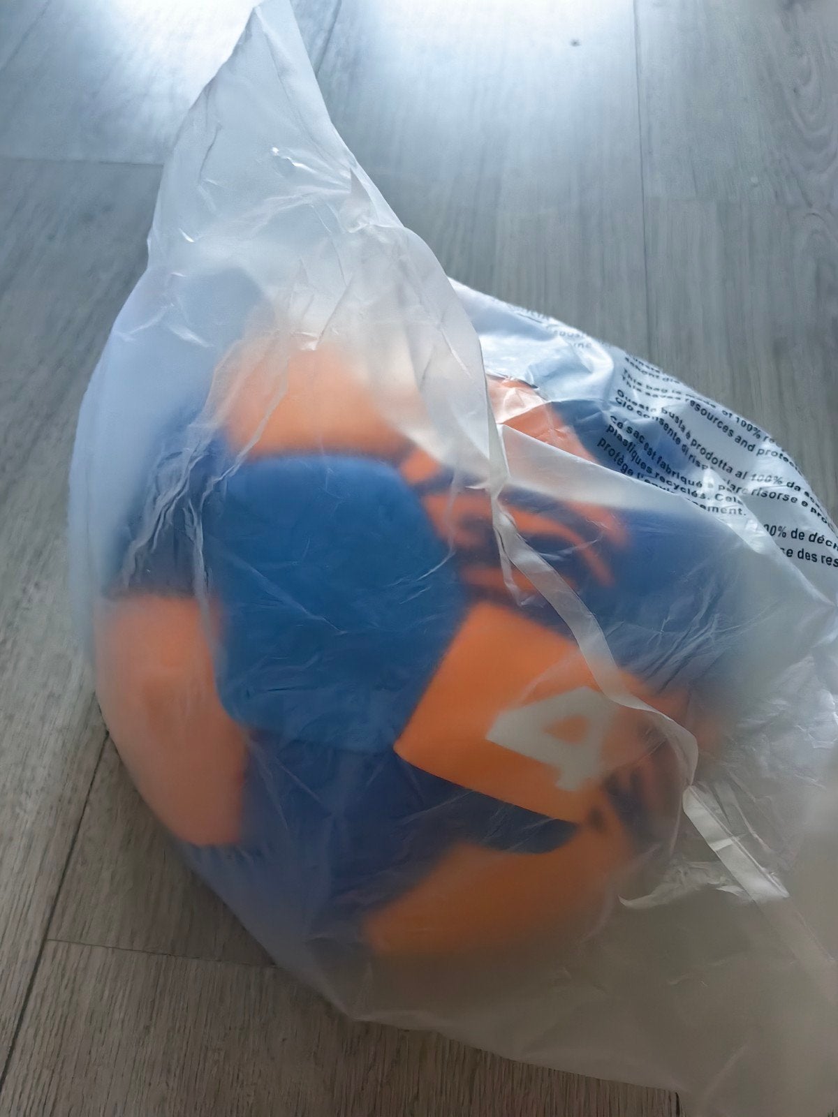 Nieuwe Handbal Maat 4 - Oranje/Blauw, Ophalen of Verzenden, Nieuw, Bal