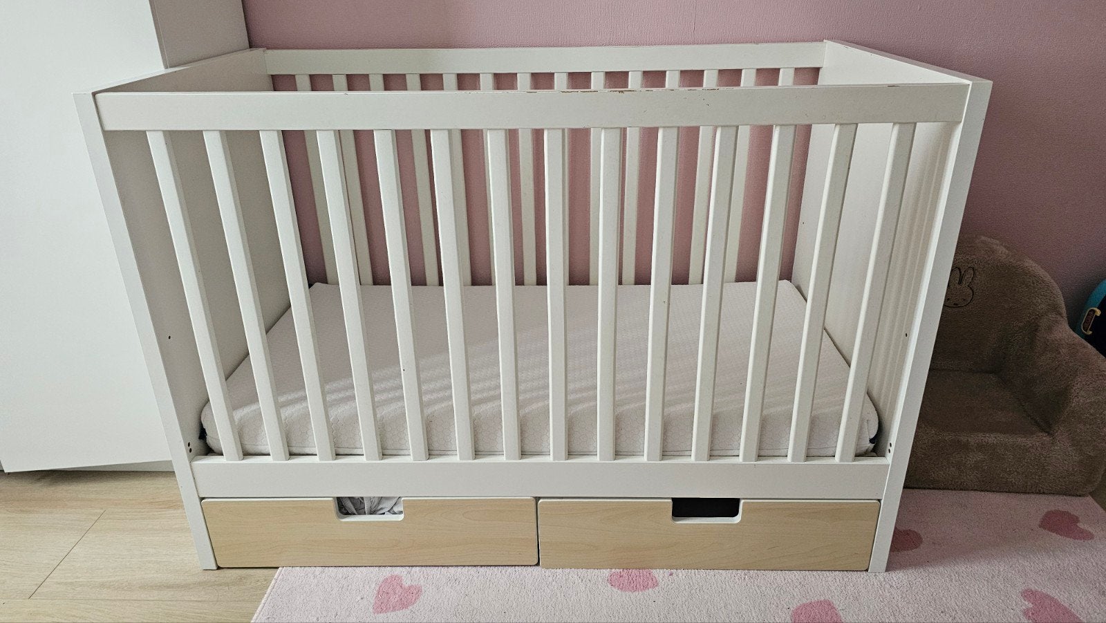 Stuva Ikea Ledikant baby met lades, Ophalen, Gebruikt, Minder dan 140 cm, Matras