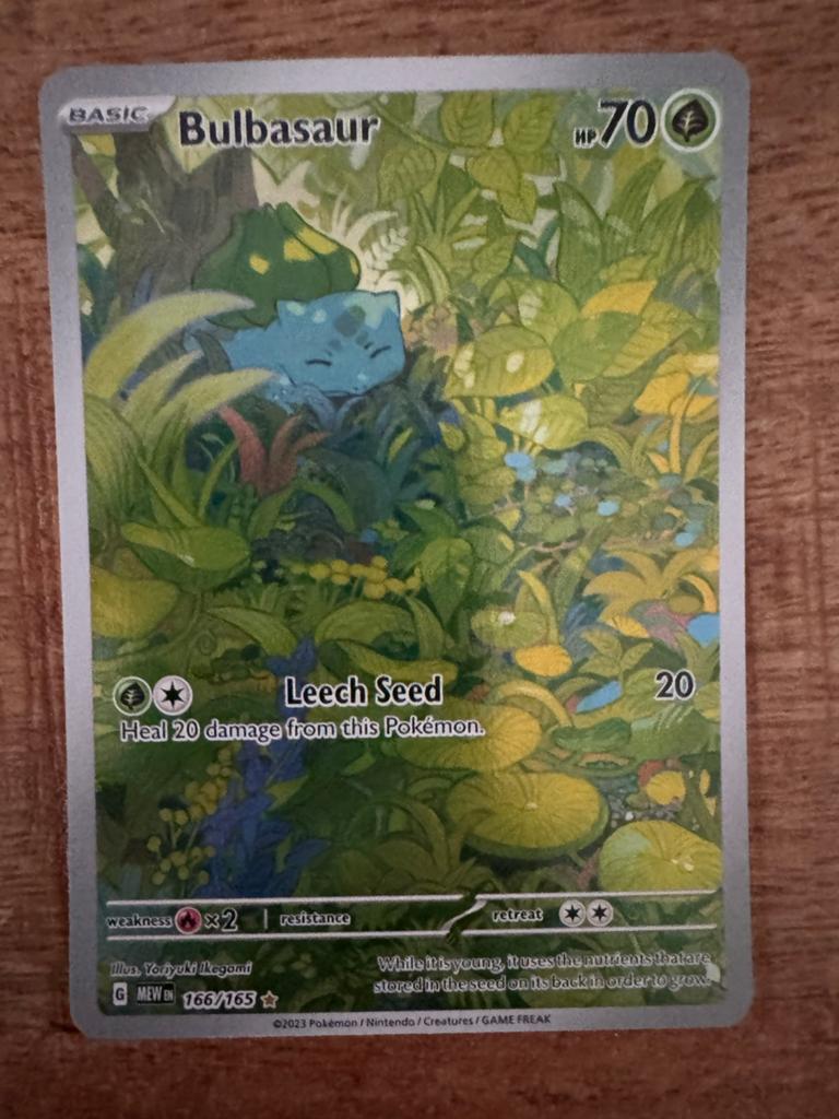 Bulbasaur Pokémon Kaart (166/165) - Nieuwstaat, Ophalen of Verzenden, Nieuw, Losse kaart