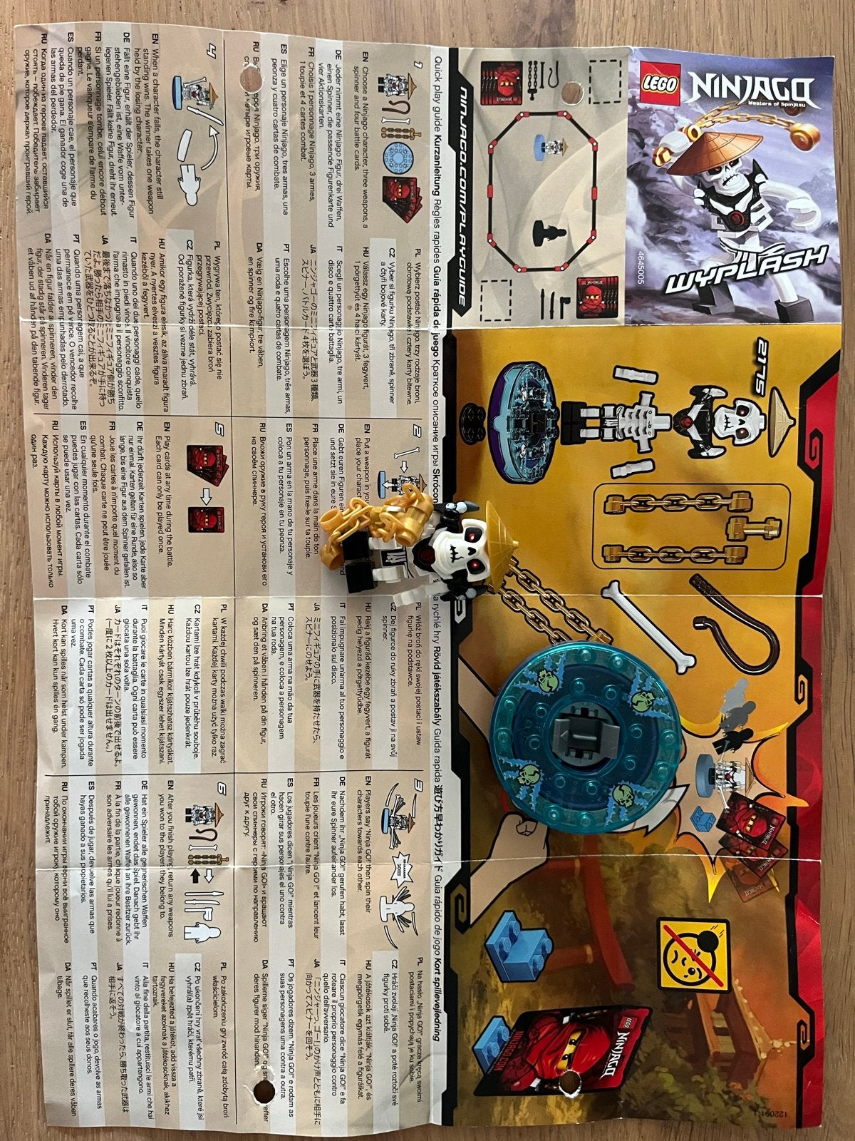 Lego Ninjago Wyplash minifiguur met spinner, Ophalen of Verzenden, Gebruikt