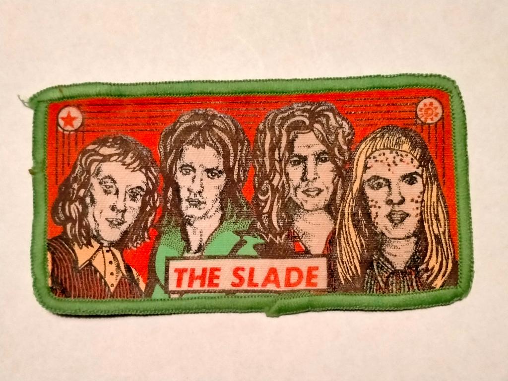The Slade Britse rock vintage kleding embleem muziek patch, Verzamelen, Ophalen of Verzenden, Gebruikt, Kleding
