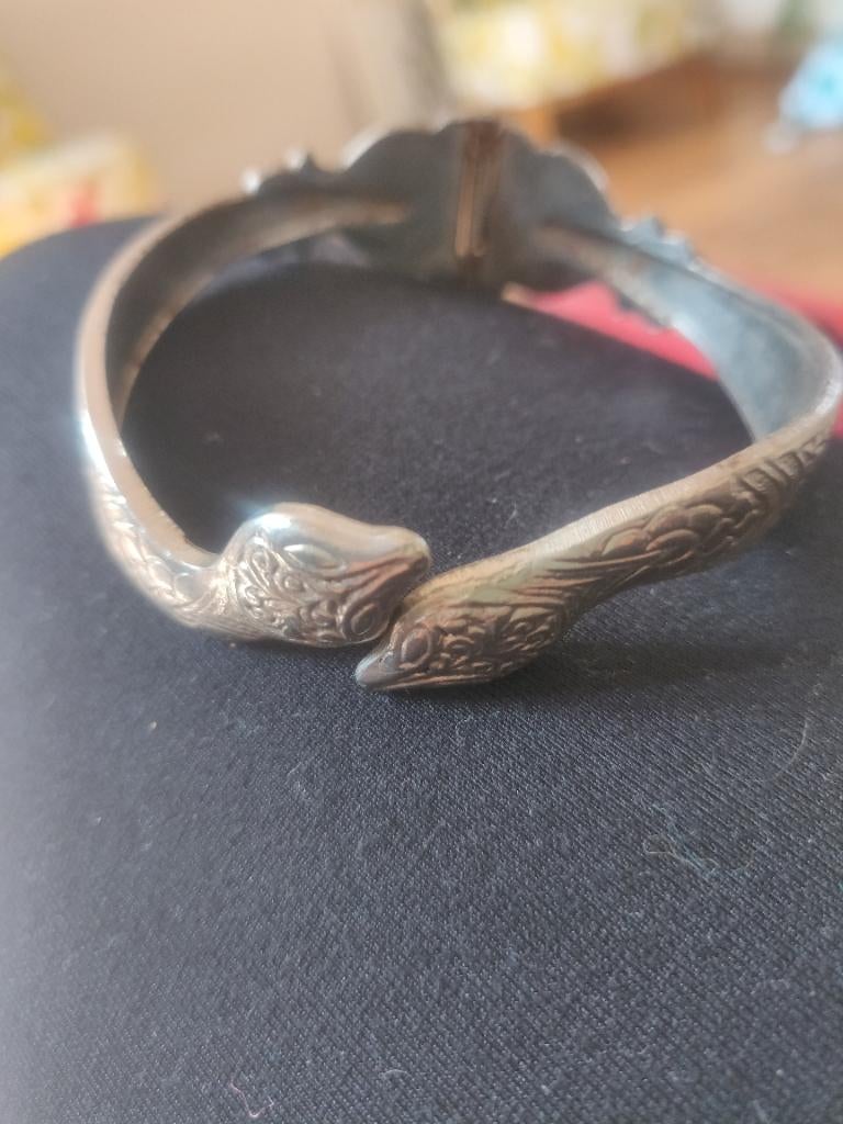 Moederdag!1920/1930 vintage armband slang met zilver, Ophalen of Verzenden, Zilver, Overige materialen