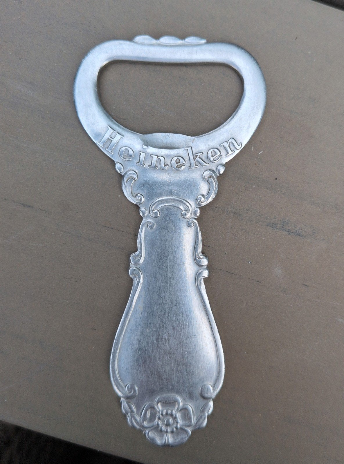 Vintage Sola Heineken flesopener, verzilverd, jaren '30, Ophalen of Verzenden