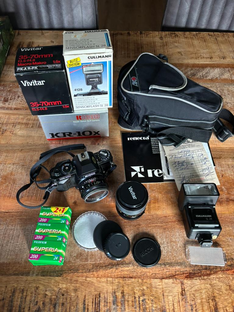 Ricoh 35mm SLR camera, Ophalen of Verzenden, Gebruikt, Groothoeklens