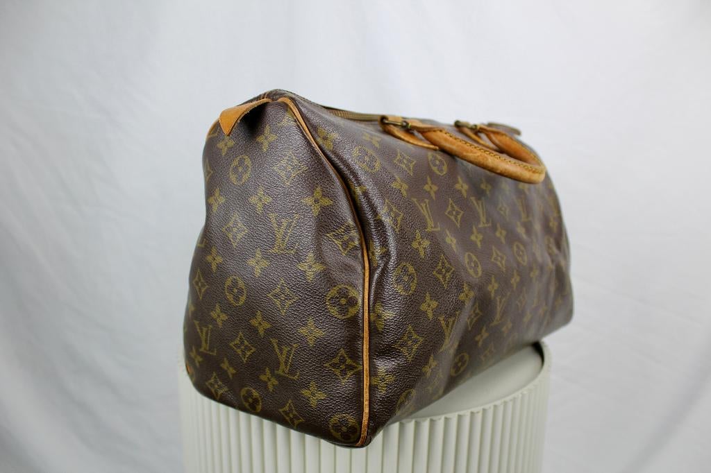 Louis Vuitton Speedy 35 - 1108, Sieraden, Tassen en Uiterlijk, Tassen | Damestassen, Gebruikt, Bruin, Ophalen of Verzenden, Lv