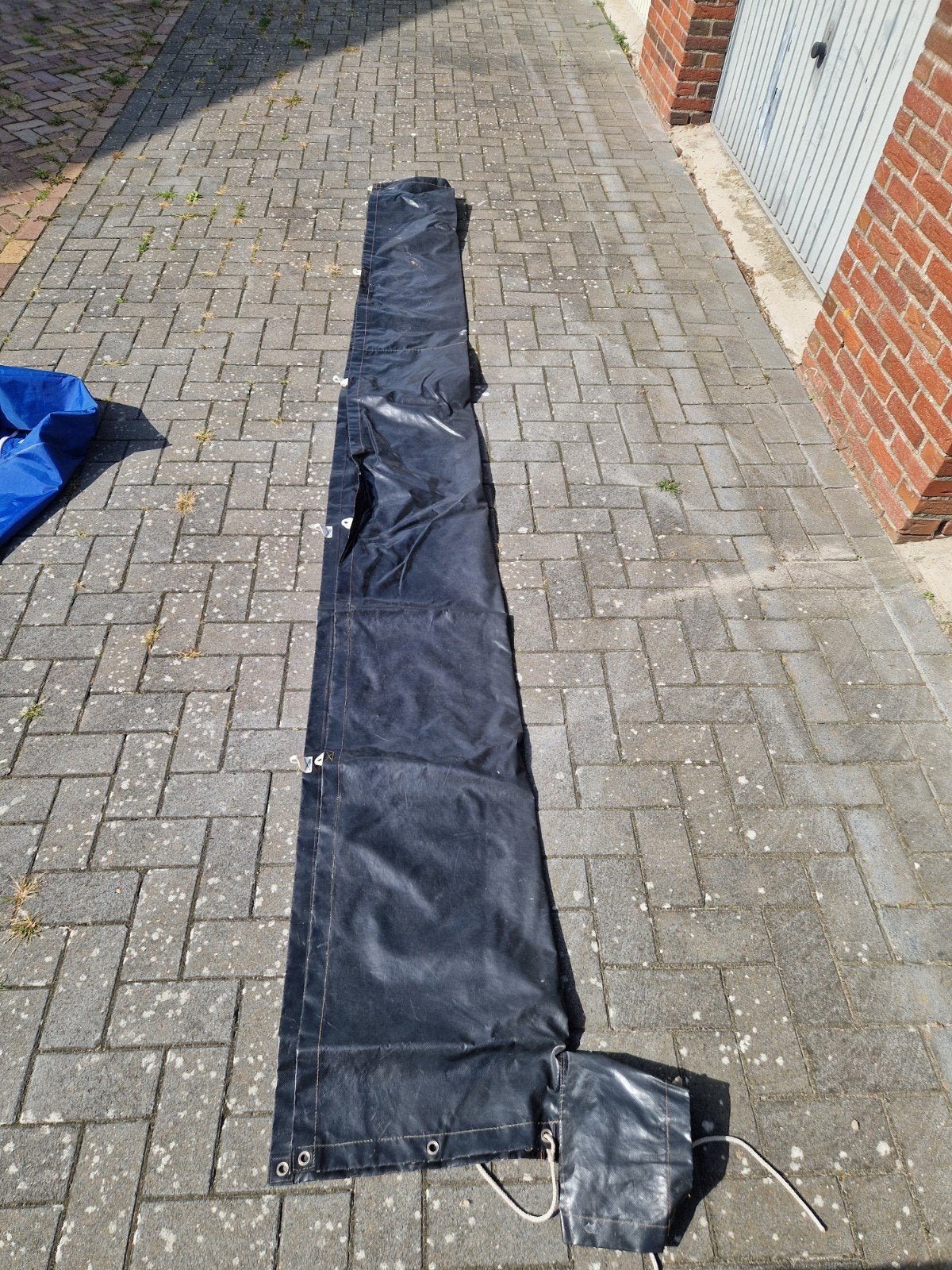 Huik Polyvalk Zwart Bruin Polyester, Ophalen of Verzenden, Gebruikt