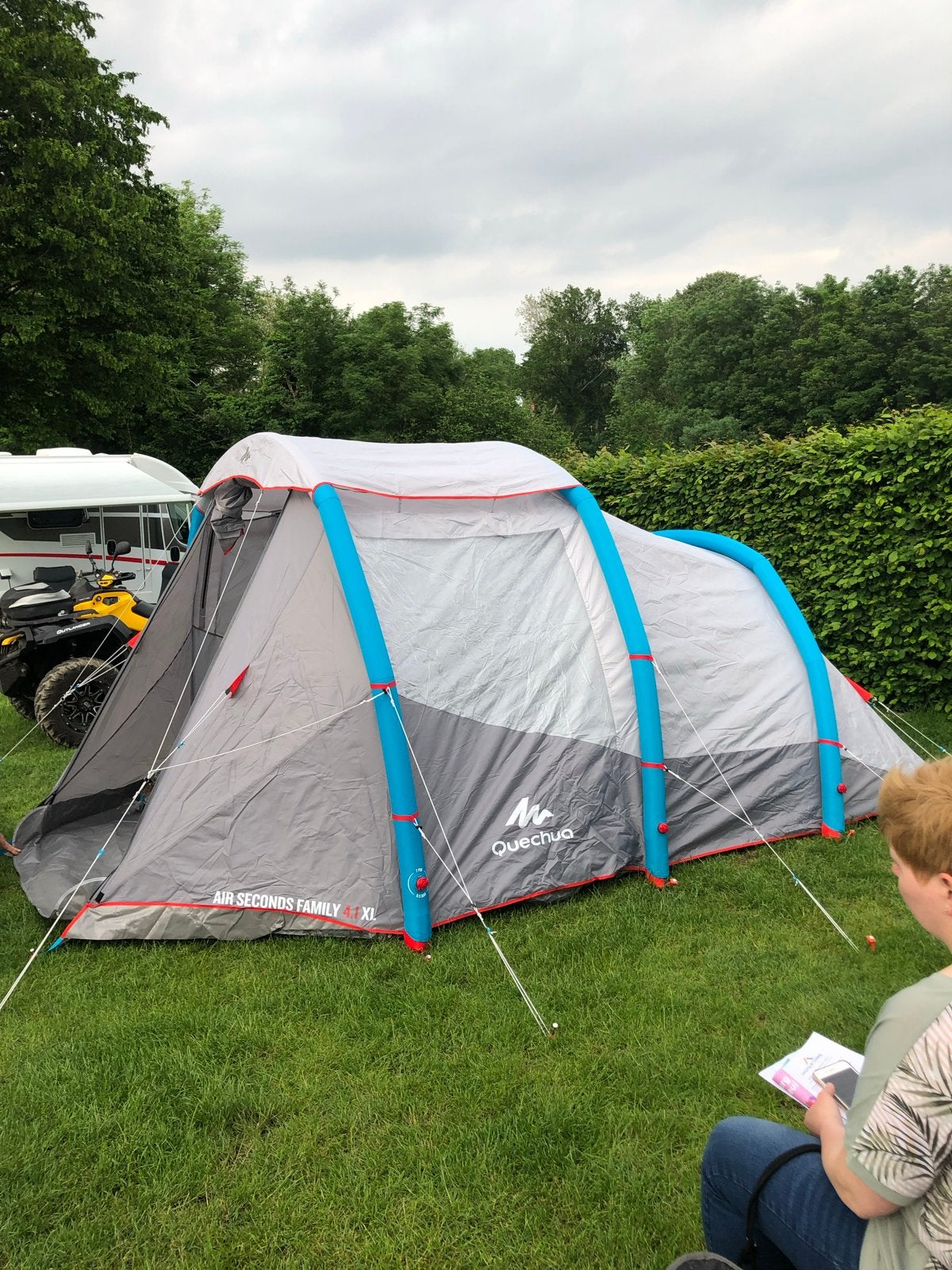 Quechua Air Seconds Family 4.1 XL opblaasbare tent, Ophalen of Verzenden, Gebruikt, Meer dan 6
