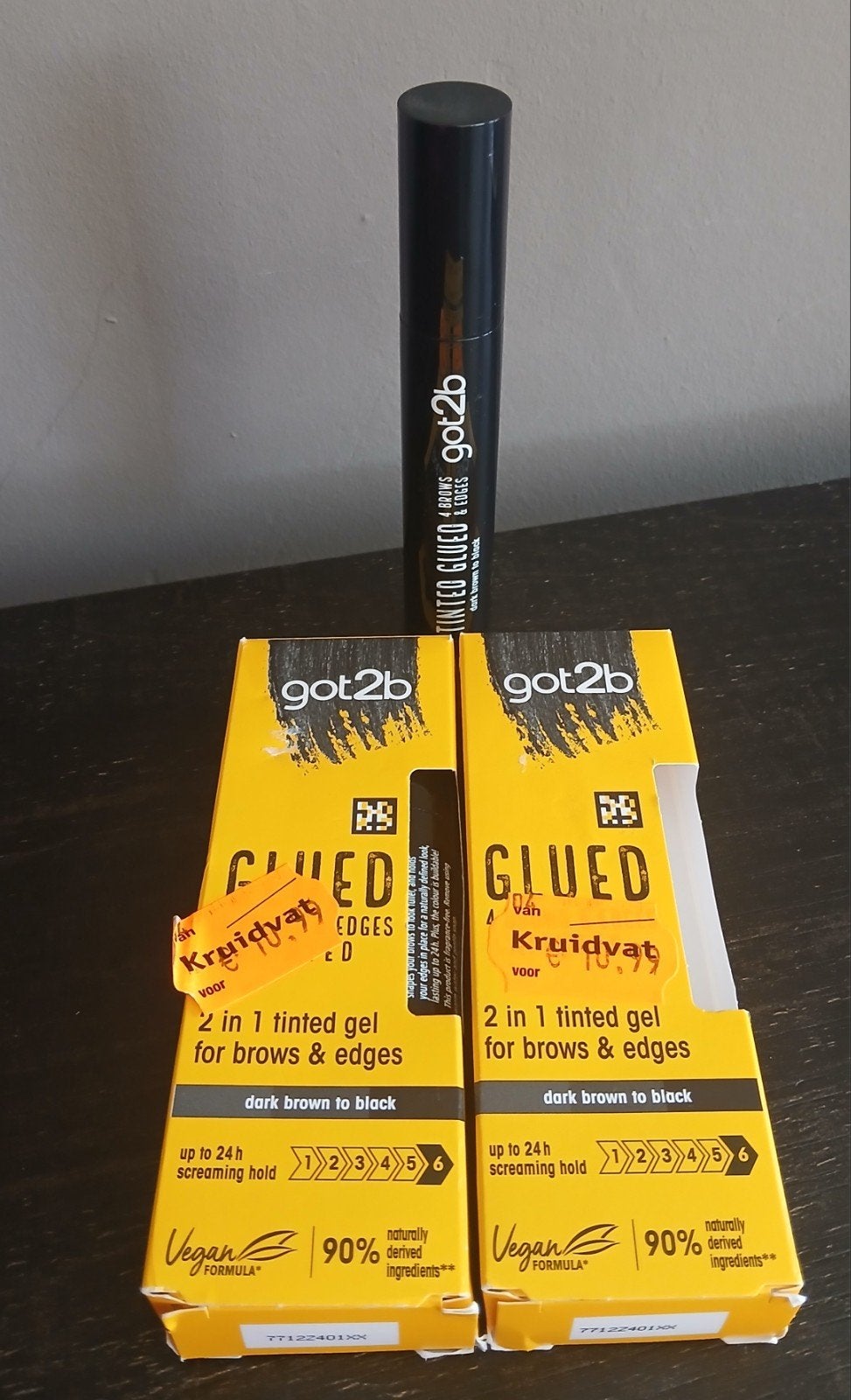 2x Got2b Glued 2-in-1 Tinted Gel for Brows & Edges - Nieuw, Ophalen of Verzenden, Nieuw, Zwart