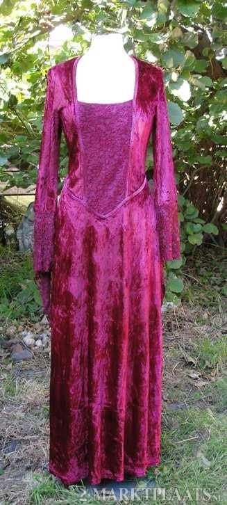 GOTHIC-JURK, mt. M, achter om te rijgen ! bordeaux-rood, Kleding | Dames, Maat 38/40 (M), ., Nieuw, Ophalen of Verzenden