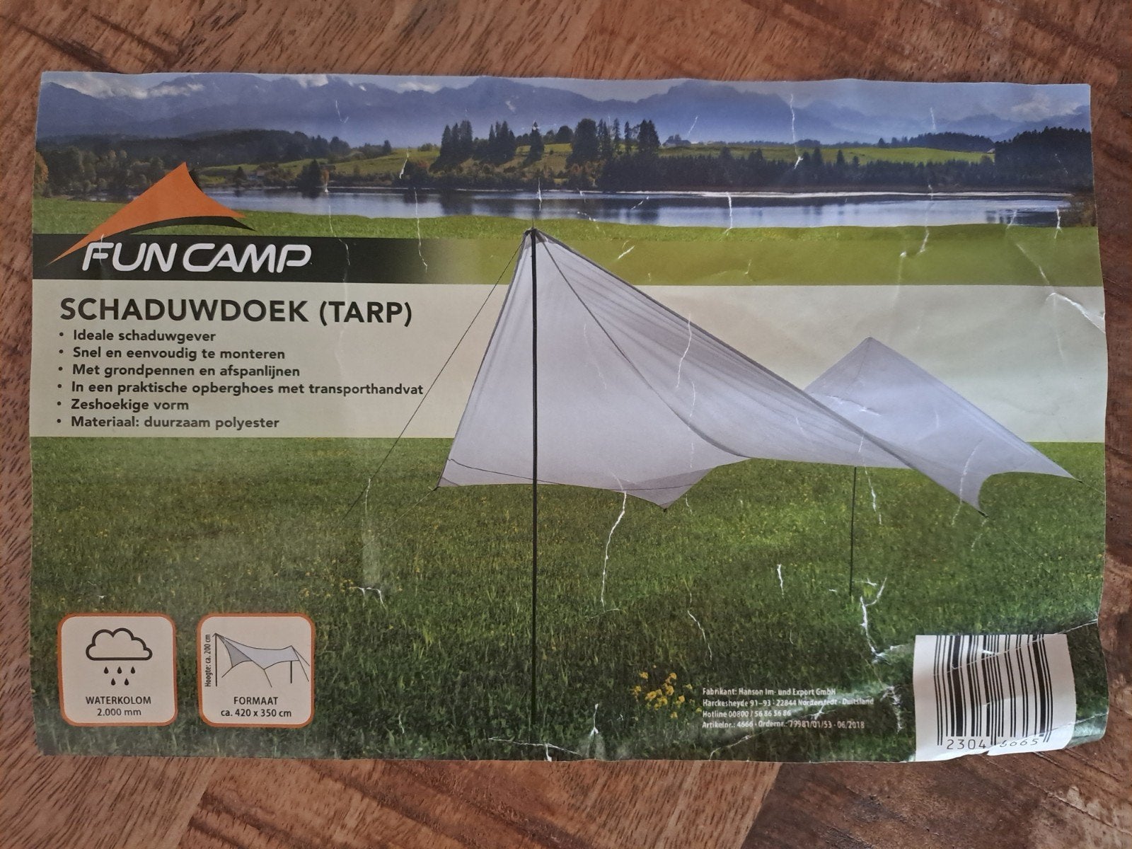 Fun Camp Schaduwdoek (Tarp) - Nieuw in verpakking, Ophalen of Verzenden, Nieuw