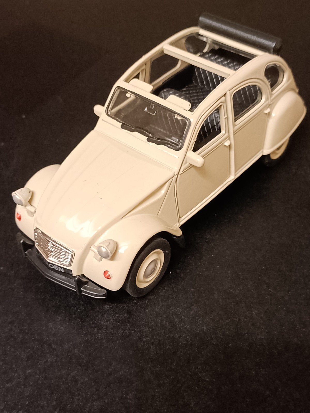 Welly Citroën 2CV 1:36 Pullback Auto - Crème, Ophalen of Verzenden
