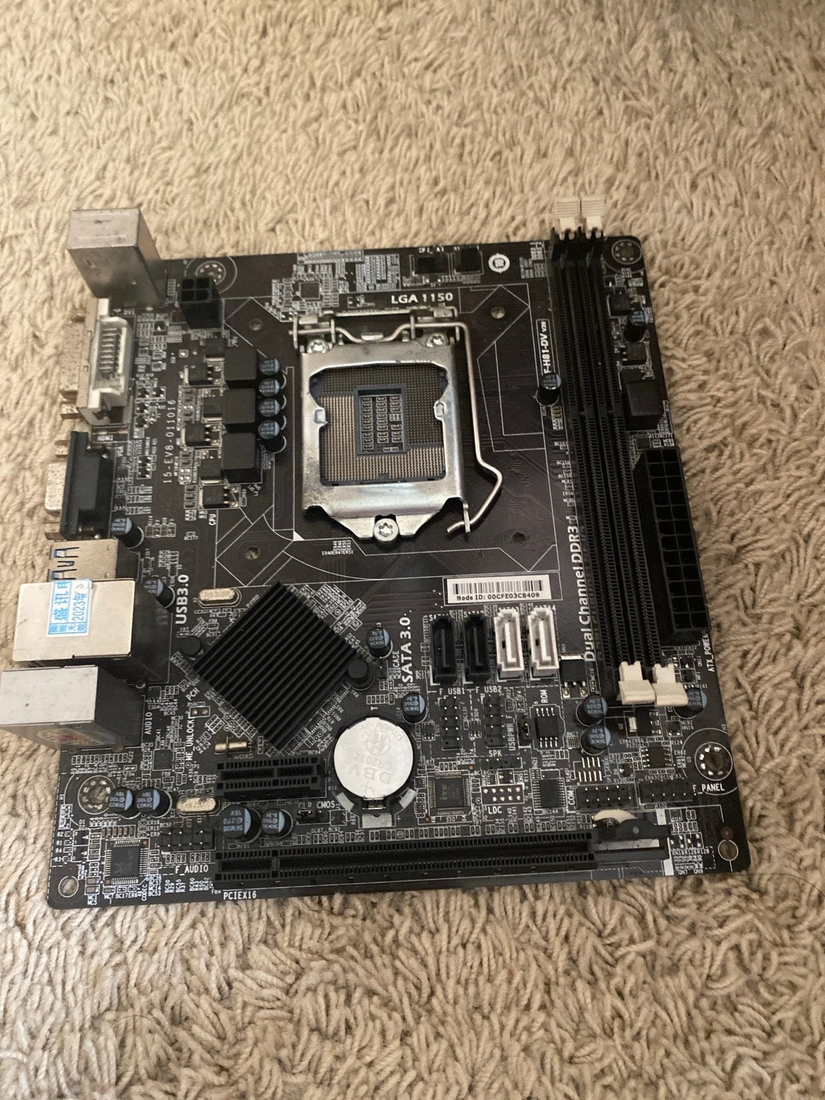 Moederbord LGA 1150 DDR3 met IO shield, Computers en Software, Moederborden, Gebruikt, Intel, DDR3, Ophalen of Verzenden