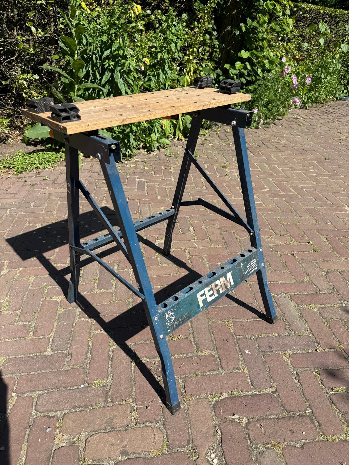 Ferm opvouwbare werkbank WBM1004, Ophalen, Gebruikt, 70 tot 120 cm, Inklapbaar