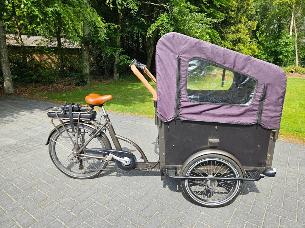 Vogue Troy elektrische bakfiets, slechts 6300km!, Ophalen, Gebruikt, 4 kinderen of meer, Huif