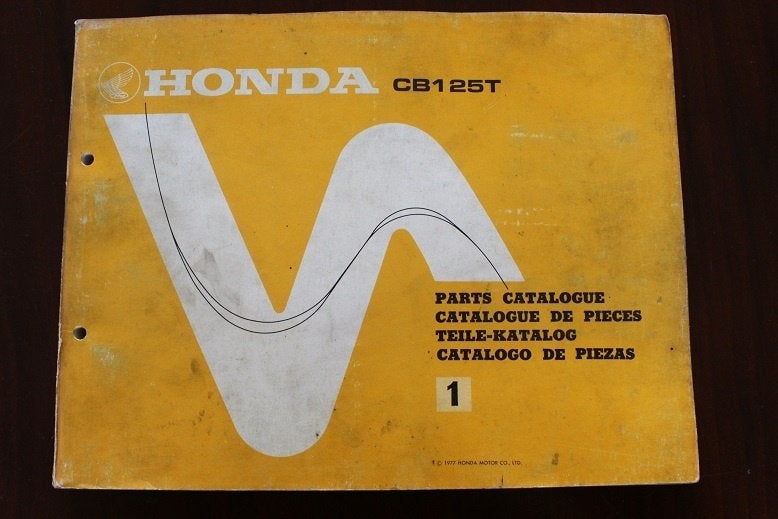 Honda CB125T 1977 motorcycle parts list CB 125 Twin, Ophalen of Verzenden, Honda