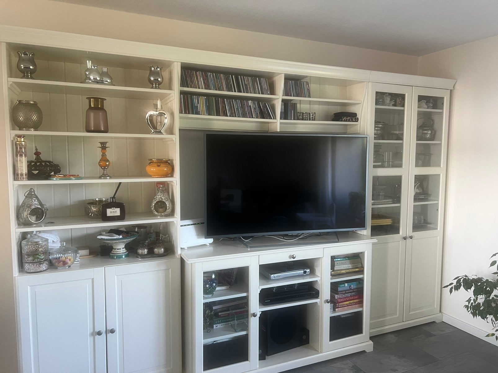 IKEA Dressoir met twee vitrinekasten, Ophalen, 200 cm of meer, 50 tot 100 cm, Glas