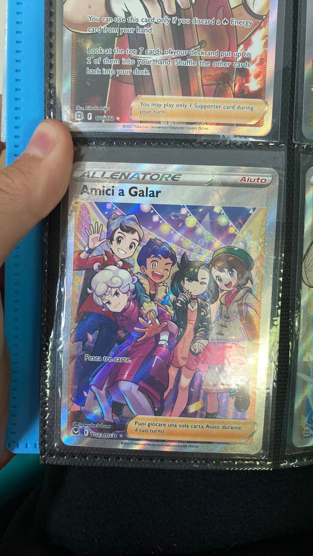 Pokémon Kaart: Amici a Galar (Full Art Trainer), Ophalen of Verzenden, Zo goed als nieuw, Losse kaart, Foil
