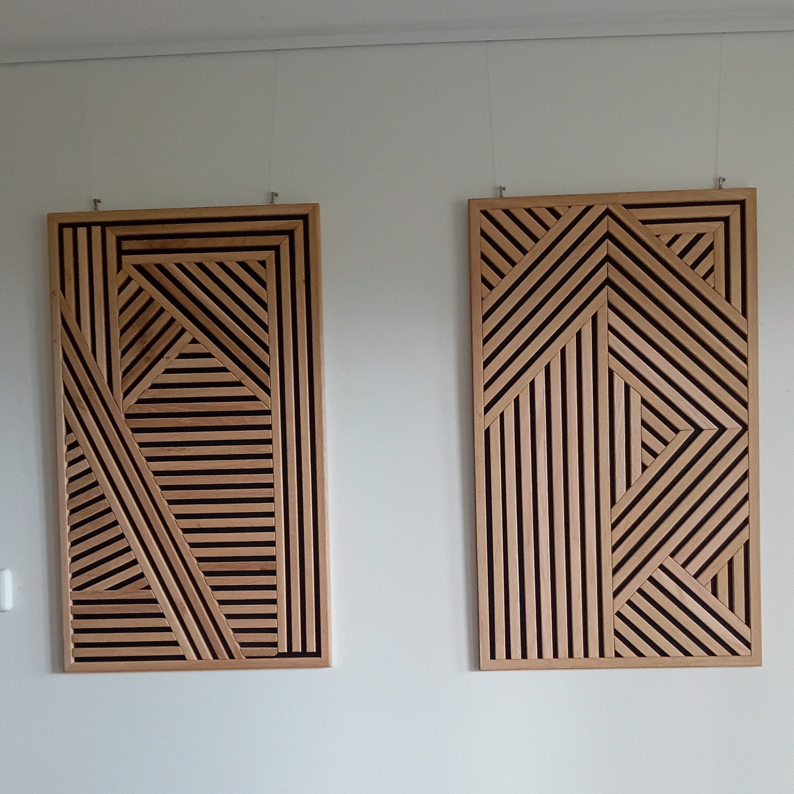 Schilderij   handgemaakte wandpanelen van massief eikenhout, Ophalen