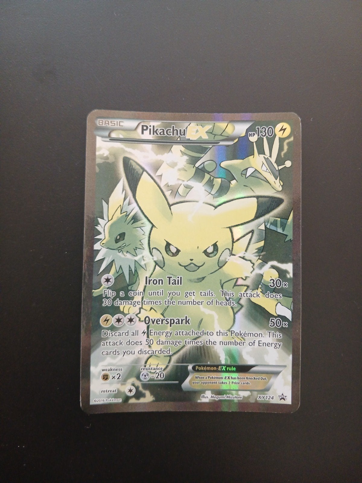 Pikachu EX xy124 goede staat, Ophalen of Verzenden, Zo goed als nieuw, Losse kaart, Foil