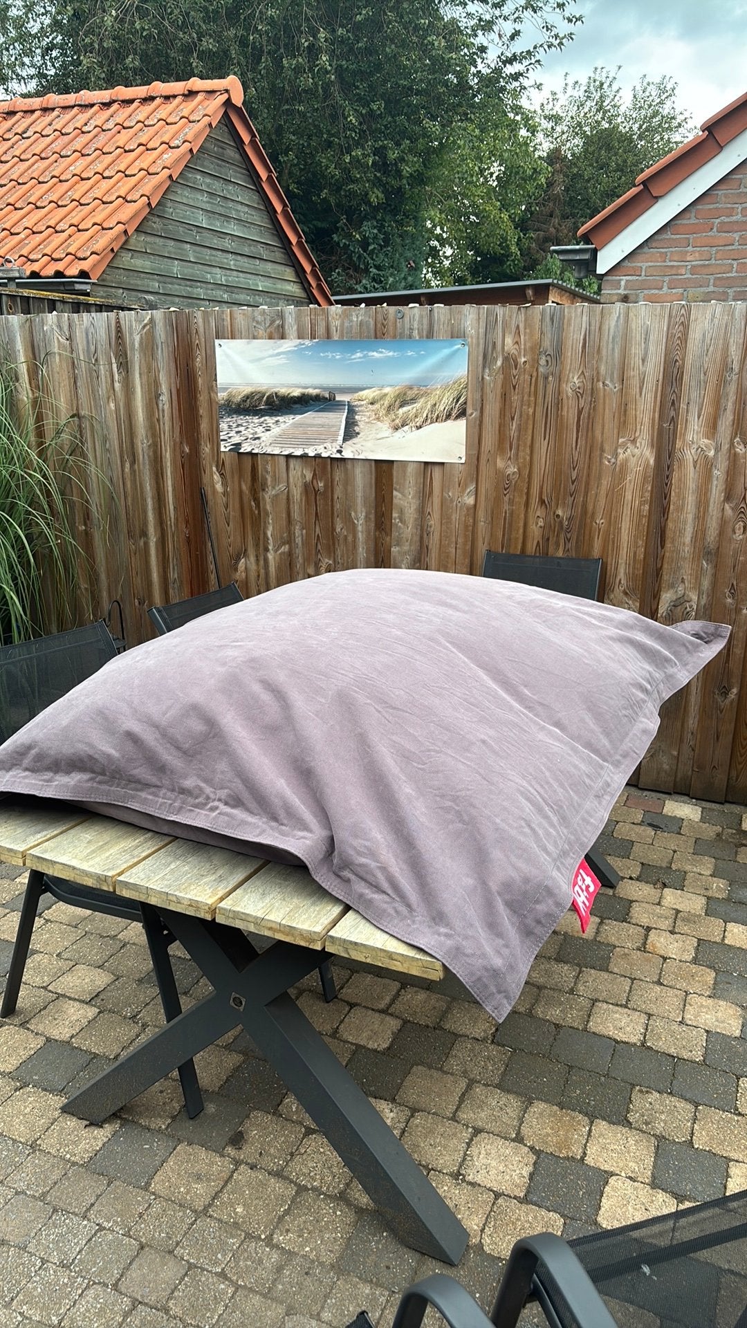 Groot Fatboy outdoor kussen/zitzak 134x180, Ophalen, Gebruikt