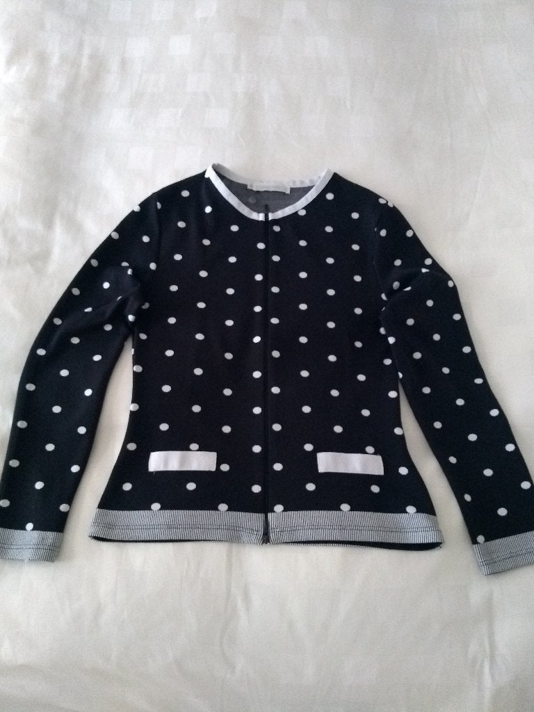 Polkadot dames vestje, Ophalen of Verzenden, Zo goed als nieuw, Maat 38/40 (M), Zwart