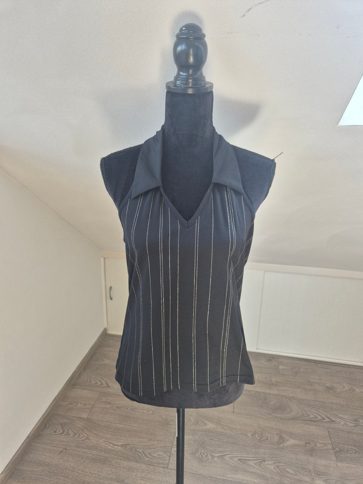 Halter top. Maat 40, Maat 38/40 (M), Verzenden, Zwart, Zo goed als nieuw