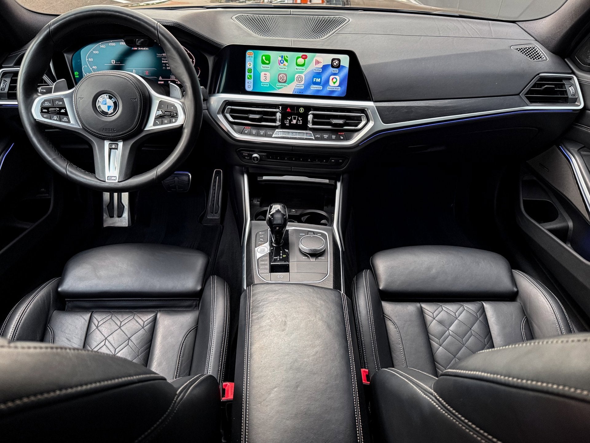 BMW 3-serie Touring M340i xDrive M-SPORT 374 PK PANO/LASER/T, Adaptive Cruise Control, Zwart, Vierwielaandrijving, 2998 cc