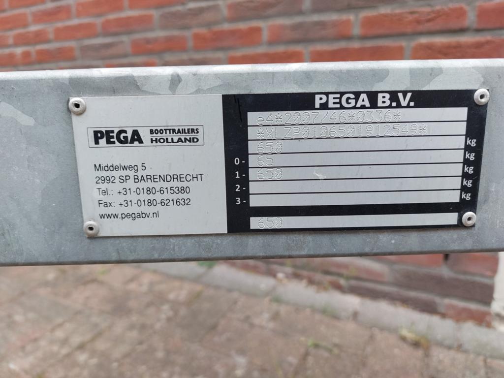 Pega boottrailer, Ophalen of Verzenden