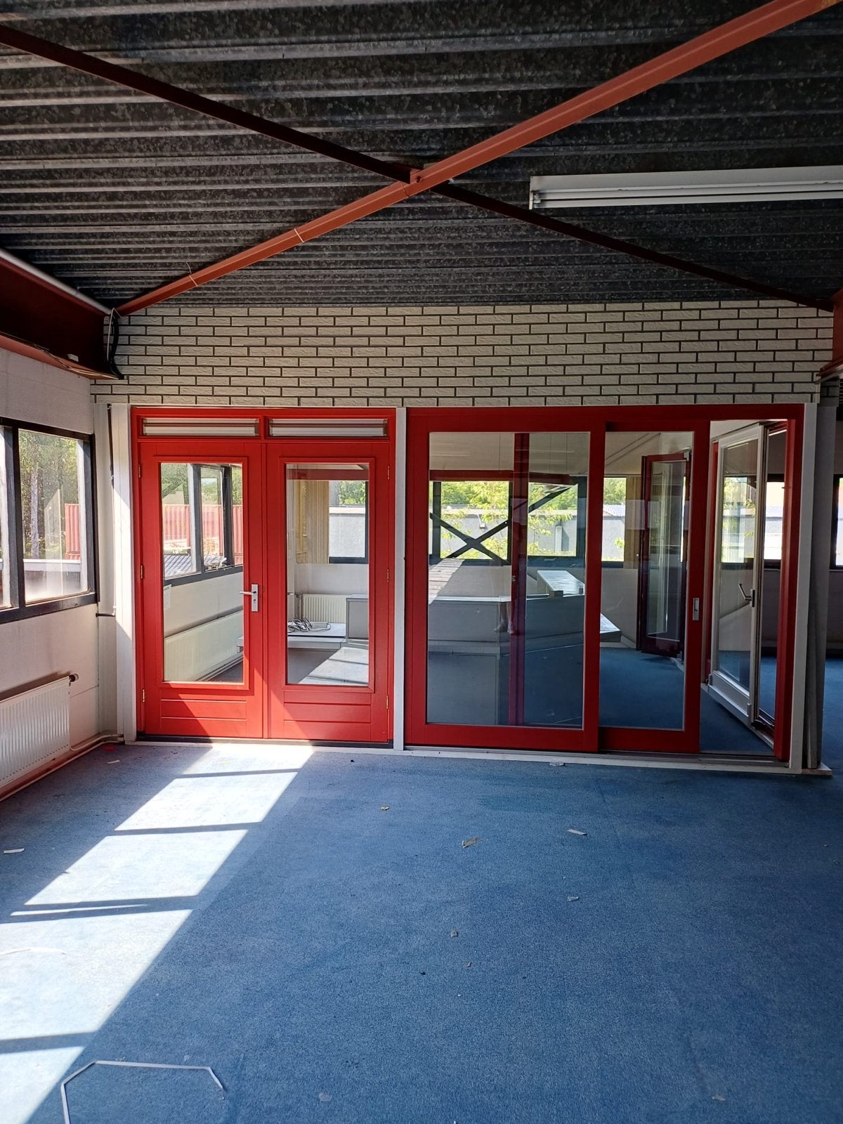 Openslaande -, schuifkantel- en vouwdeuren met glas, Doe-het-zelf en Verbouw, Deuren en Horren, Ophalen, Buitendeur, Hout, Gebruikt