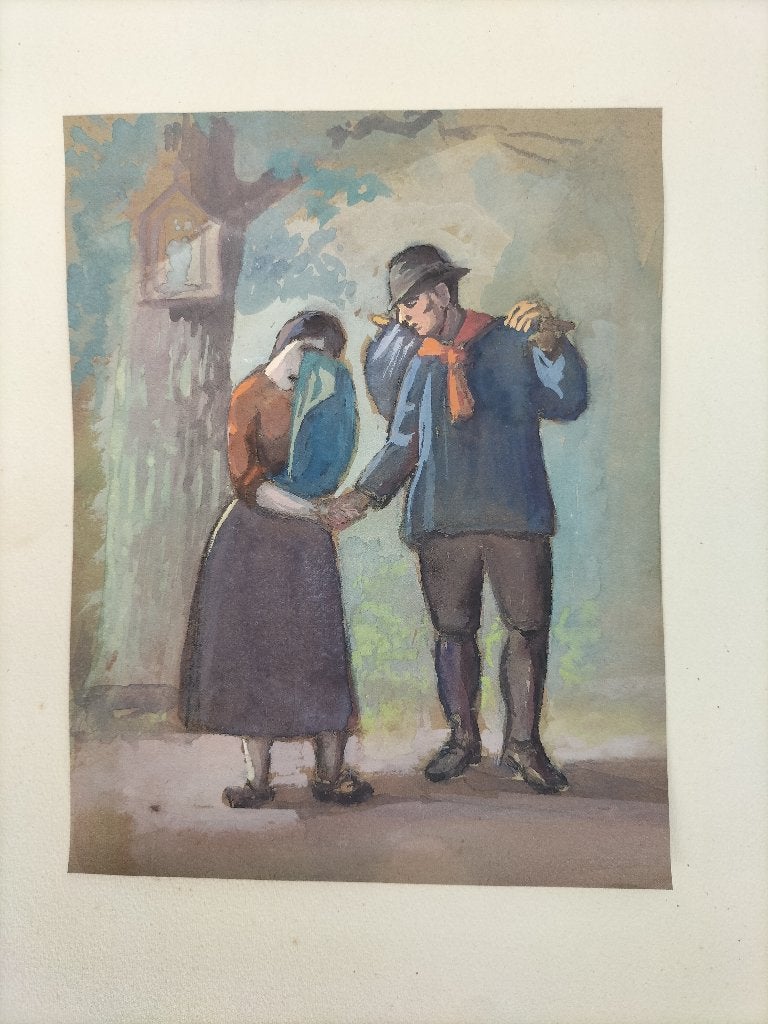 Mooie aquarel, Ophalen