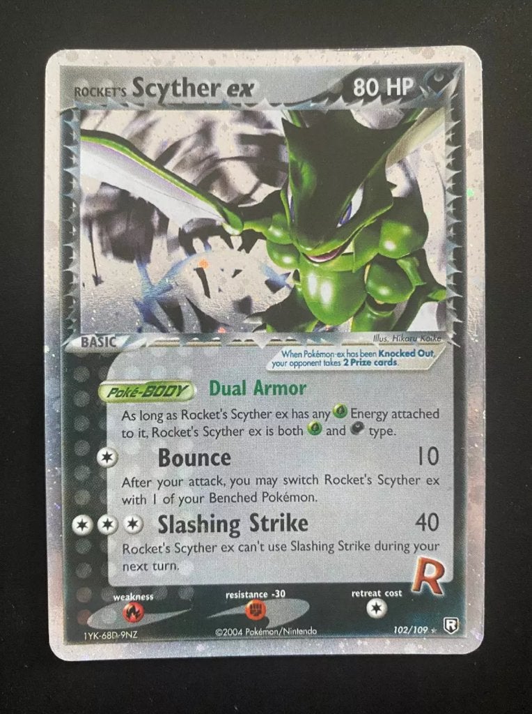 Rocket’s Scyther Ex 102/109 Ex Team Rocket Returns Pokemon, Verzenden, Zo goed als nieuw, Losse kaart, Foil
