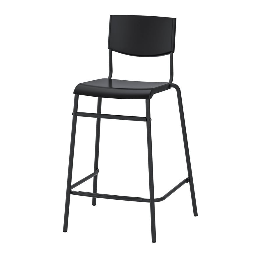 4x IKEA STIG barkrukken met rugleuning, zwart, nieuw in doos, Huis en Inrichting, Barkrukken, Ophalen, 60 tot 90 cm, Nieuw, Metaal