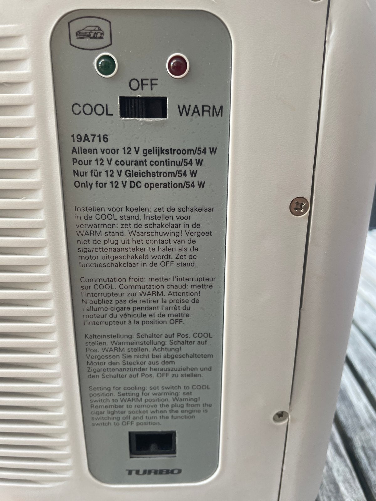 Turbo 12V Koelbox/Warmhoudbox met 12V DC Power Center, Caravans en Kamperen, Koelboxen, Ophalen of Verzenden, Zo goed als nieuw