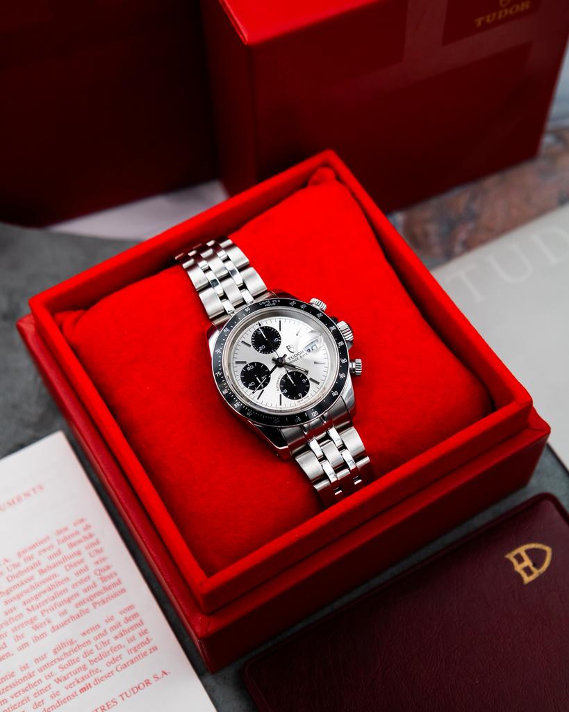 Tudor 79260P “Daytona” - Erg Compleet, Ophalen, Zwart, IOS, Zo goed als nieuw
